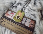 Salting Slugs - Dog tag NECKLACE pendant fairy green salt slug girl goth