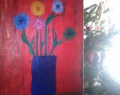 a vase full of flowers -- an original painting
