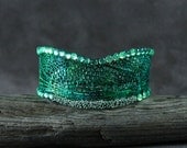 Cuff Armband Jeweled Dragonfly Wings:  "Transformation"