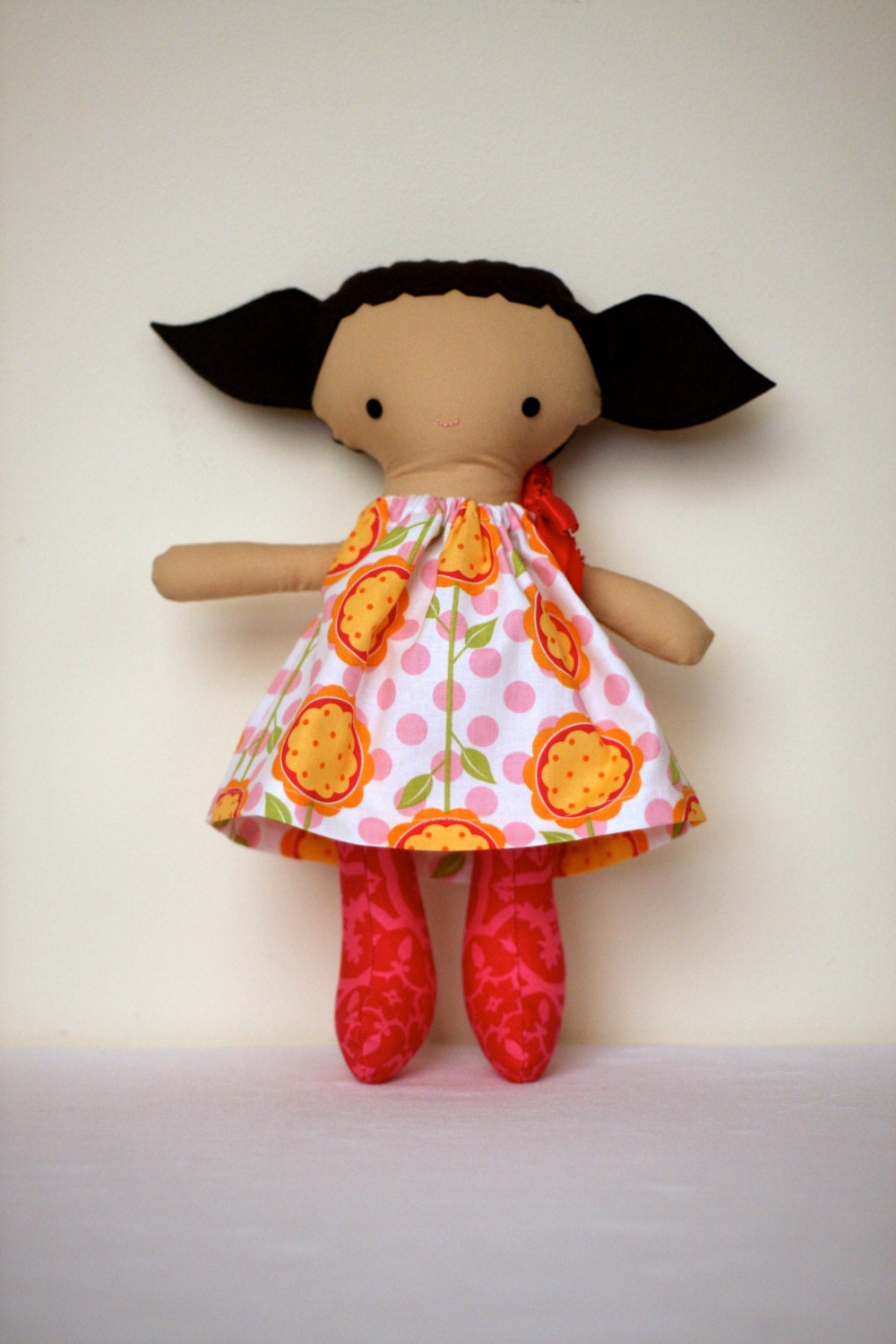 Frederica doll- dark brown hair, black eyes