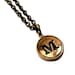 Letter M Necklace - Bronze Initial Typewriter Key Charm Necklace - Gwen Delicious Jewelry Design