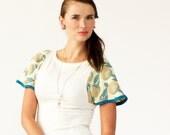Tara tshirt - Floral eco fashion top / xsmall, small, medium, large, xlarge, custom sizing / Spring fashion