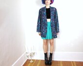 80s Spring Floral Boyfriend Slouchy Blazer (L)