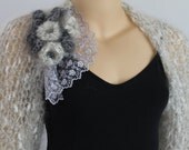 Hand Knitted  Wedding Shrug Bolero 3/4 sleeved / Fall  Fashion  / Luxury Yarn