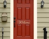Welcome Decal - Front Door Decal - Script Decal