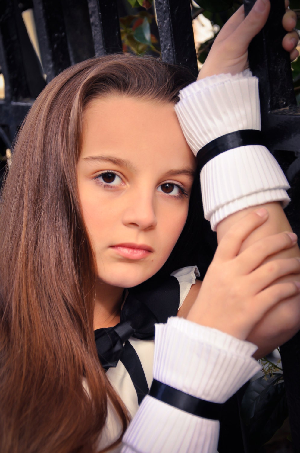 Ruffled cuffs/ Black and white cuffs/ Edgy cuffs/ Statement cuffs/ Fabric bracelet/ Rusteam  epl