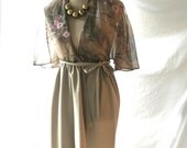 vintage wrap dress, 1970's woman's dress, retro, hippie chic, floral print, shabby clothing, true rebel clothing small