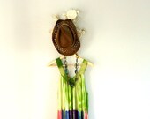 Women's tunic, bohemian shirt, boho clothing, coachella, hippie mint green, beach, funky altered couture, true rebel clothing OS