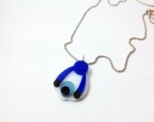 Evil eye pendant - folk jewelry - laser cut plexiglass