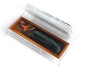 Lady Mary Business Card Holder - Downton Abbey Victorian Cards Decoupage Recycled Cassette Tape Plastic Case Romantic Repurposed Office Gift
