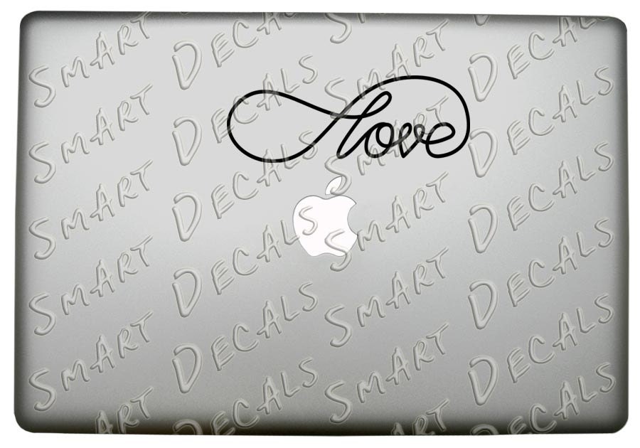 Infinite Love Text Small Macbook Vinyl Decal Sticker Infinity Eternal