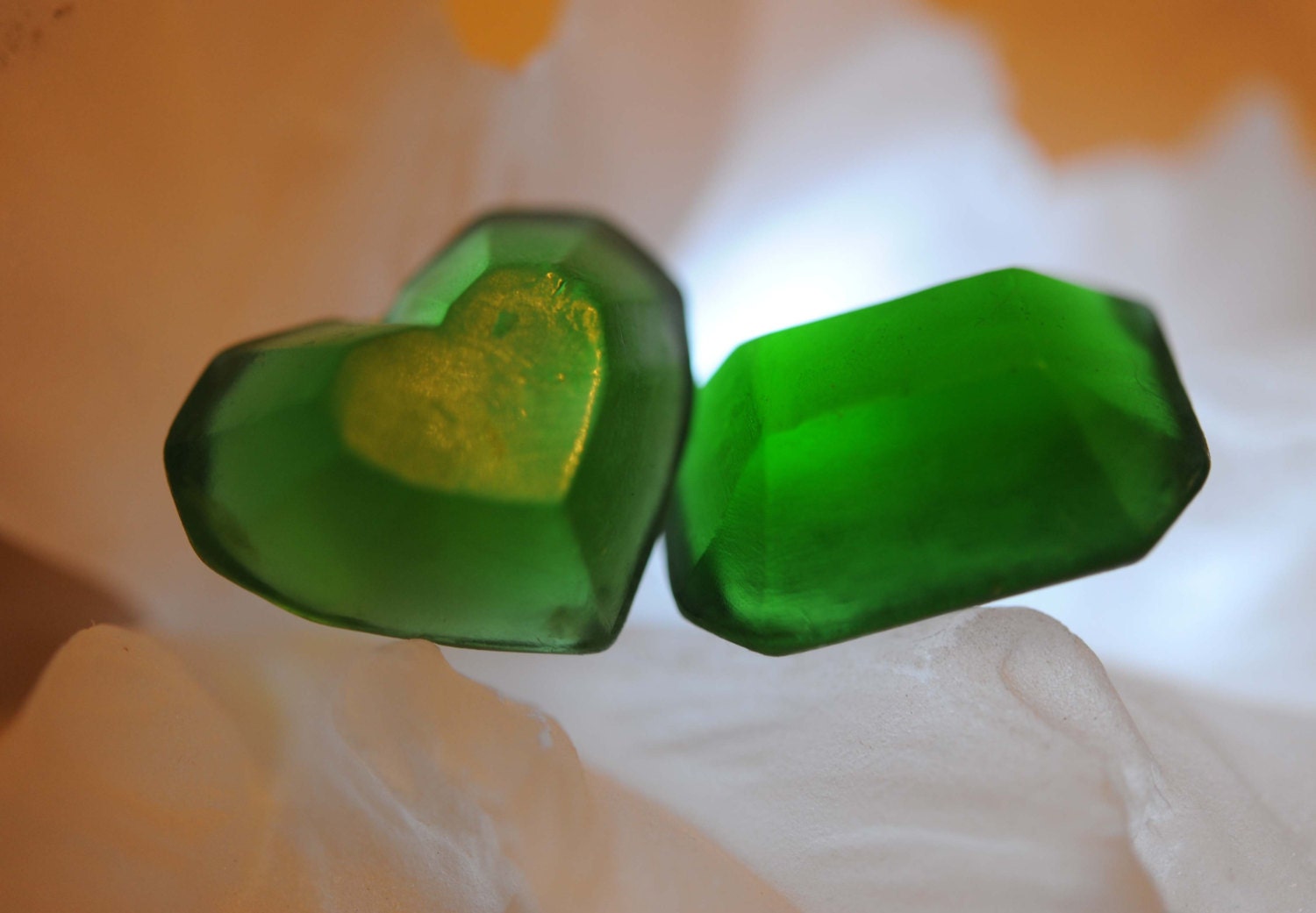 Emerald Stone Glycerin and Honey Soaps Favor