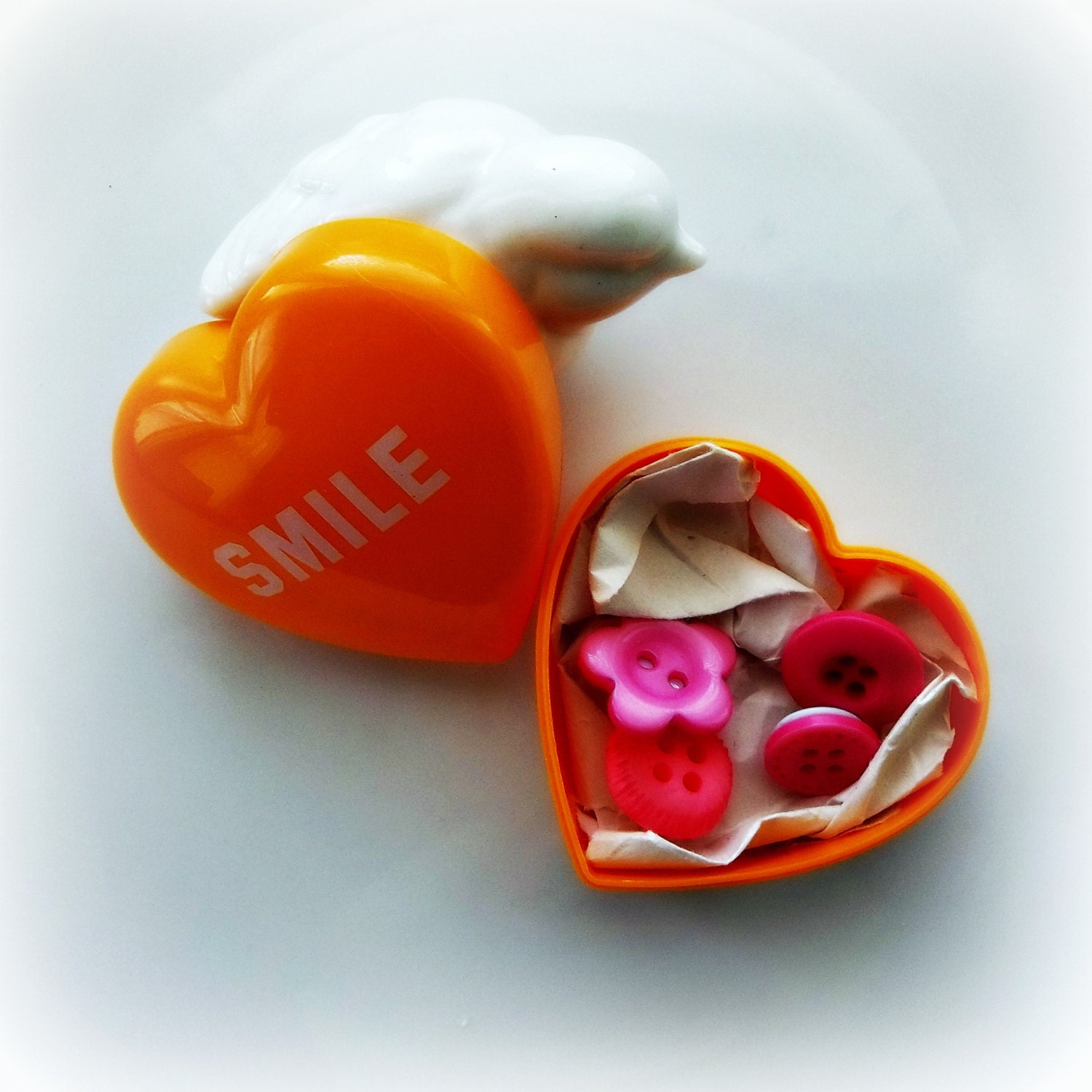 Thumbtacks , Button Embellished , Pink, Heart Case, Valentines Day, Office