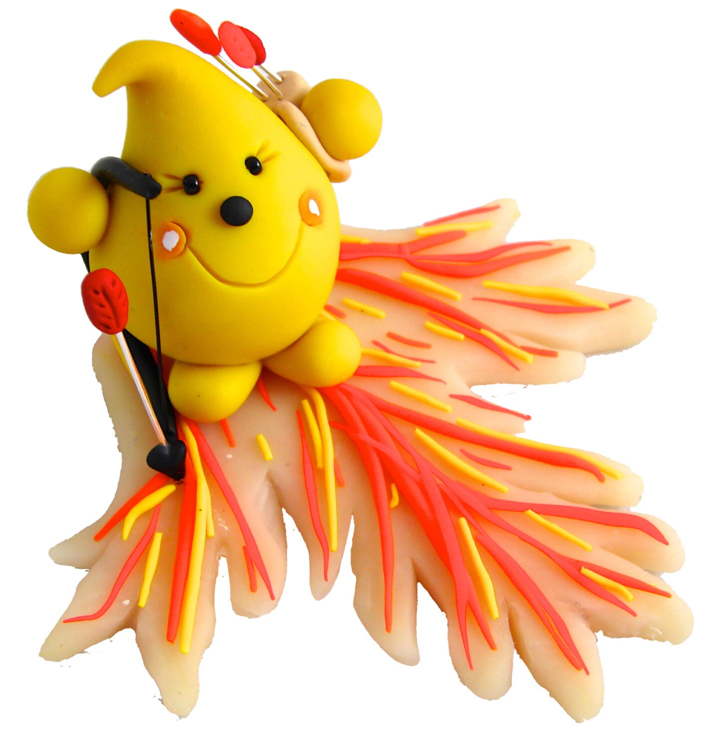 PARKER on FIRE - Hunger Games Katniss Inspired Polymer Clay Character Figurine