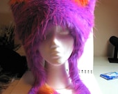 Faux Fur Kritta Kat eared hat..Unusual, goth, Emo, Cosplay and More