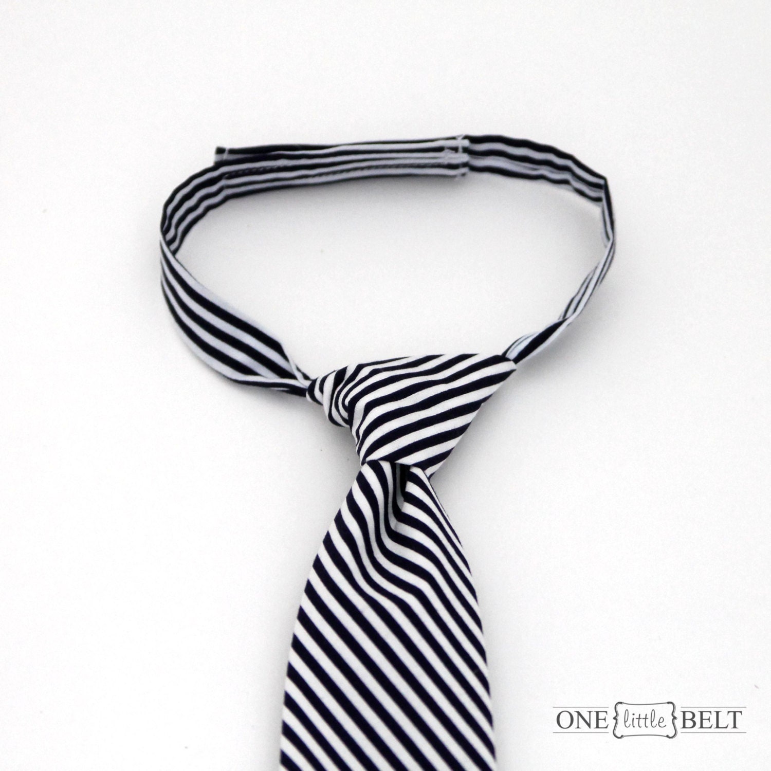 Navy Striped Baby and Toddler Necktie- Newborn- 7 years