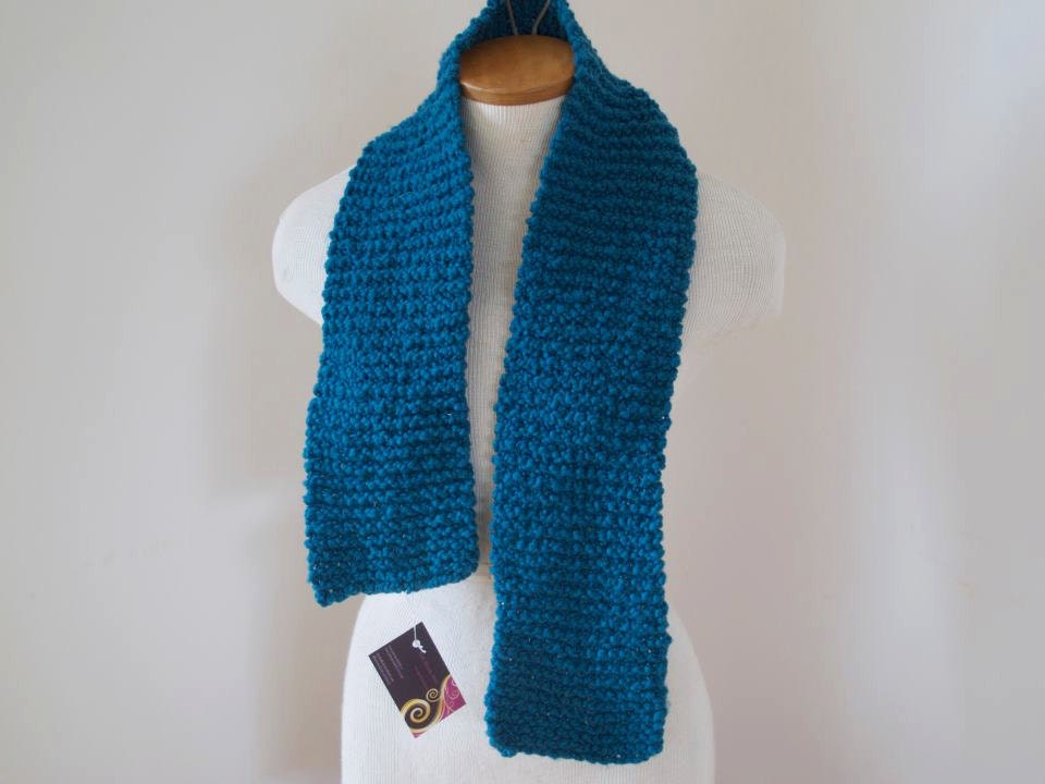 SUPER SALE Short Turquoise Teal Blue Green Scarf