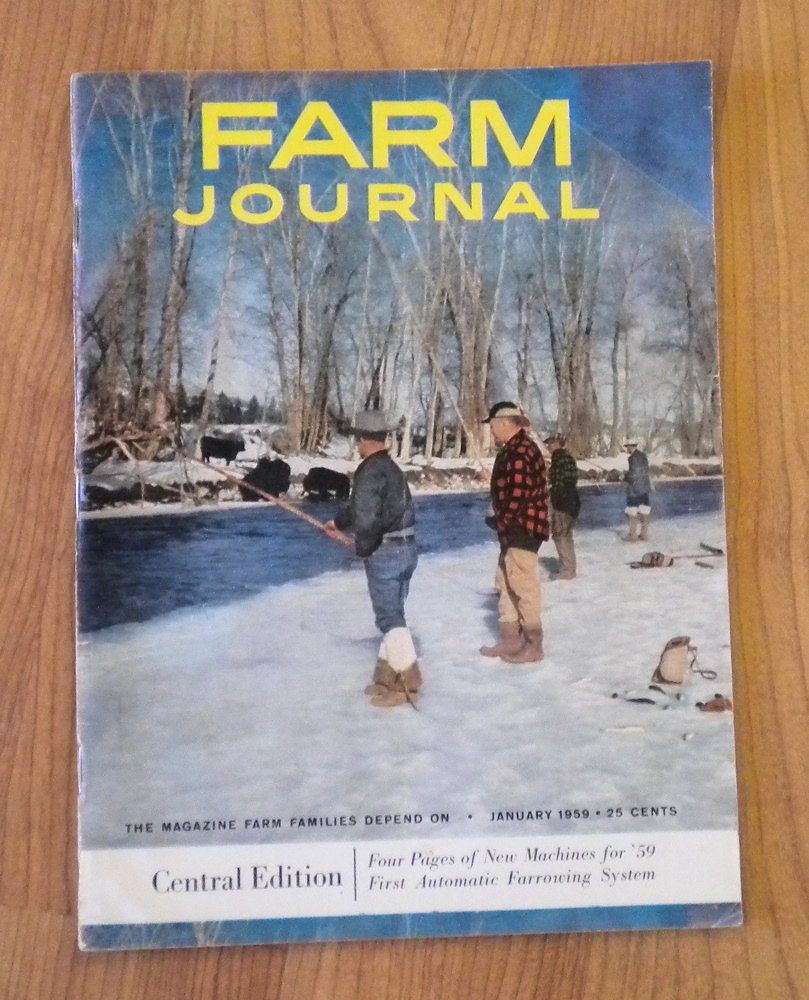 Vintage 1959 Farm Journal Includes Recipes Crafts Machinery Parade of John Deere and International Harvester