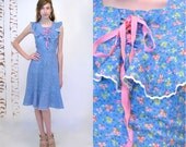 70s Calico Dress  //  Floral SunDress  //  THE BELLE
