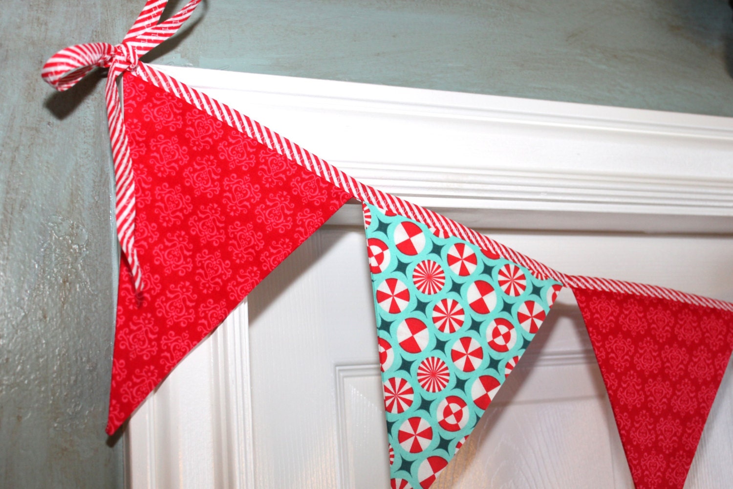 Large Fabric Bunting - Peppermint Il_570xn