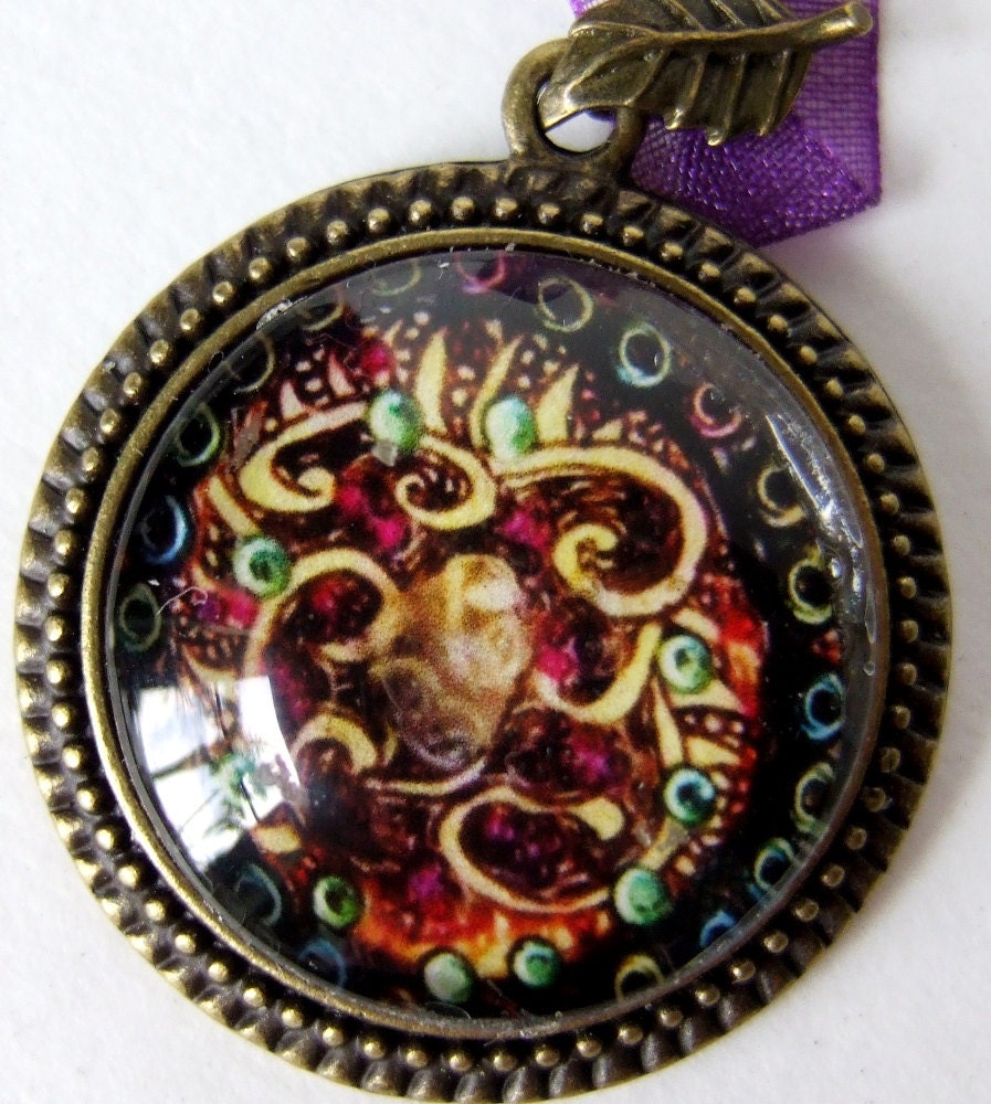 Chi Energy Chaos Swirls Pendant Necklace Steampunk