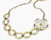 Flower Necklace, Repurposed Jewelry, Upcycled Vintage
