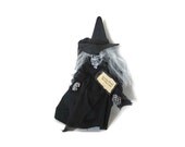 Witch Doll, Witch, Primitive Witch, Wiccan, Halloween Witch, Skeleton, Primitive Halloween, Skull, Gothic, Black, Pentagram, Wicca
