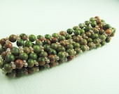 Unakite Beadwork Bracelet - Right Angle Weave Bracelet -  SRAJD