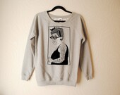 Hand Printed Tattoo Lady Sweater