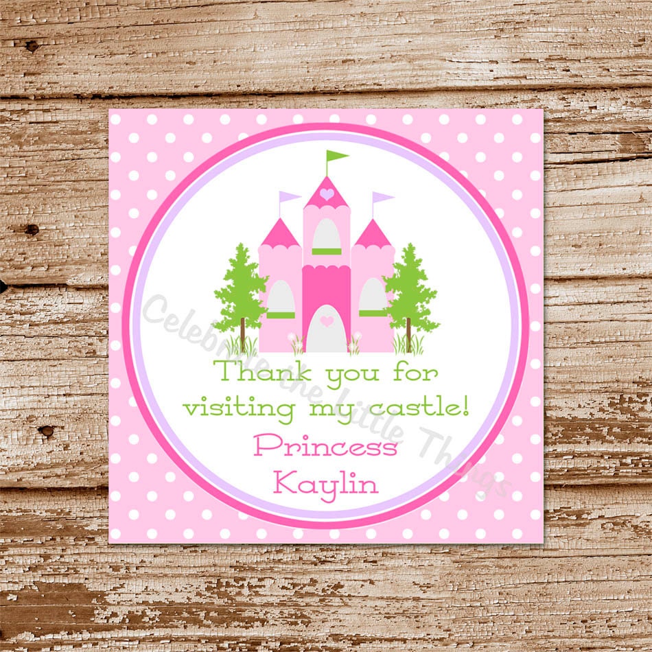 DIY Printable Enchanted PRINCESS Favor Tags, Stickers Il_170x135