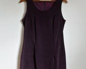 Vintage Plum Dress - Purple Tank Dress - Size 7
