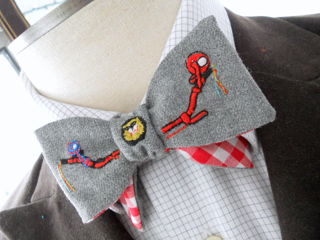 Pee Wee Herman Bicycle Bowtie-Lined with Red Gingham