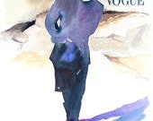 Print of Watercolour Fashion Illustration. Titled - L Uomo Cover