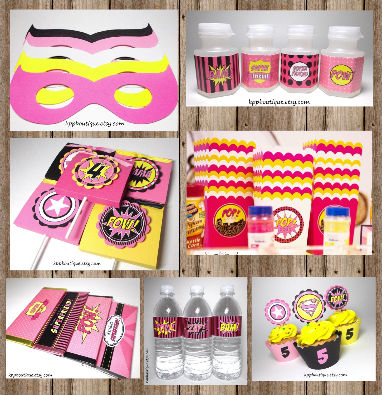 Girl Superhero Birthday  Party Package