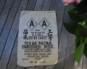 Vintage Muslin Feedsack - Rice Sack