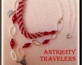 Spiral Beaded Necklace with Lampwork Focal