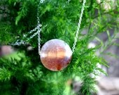L.A. Raised-GoldLight-Agate Sterling silver necklace