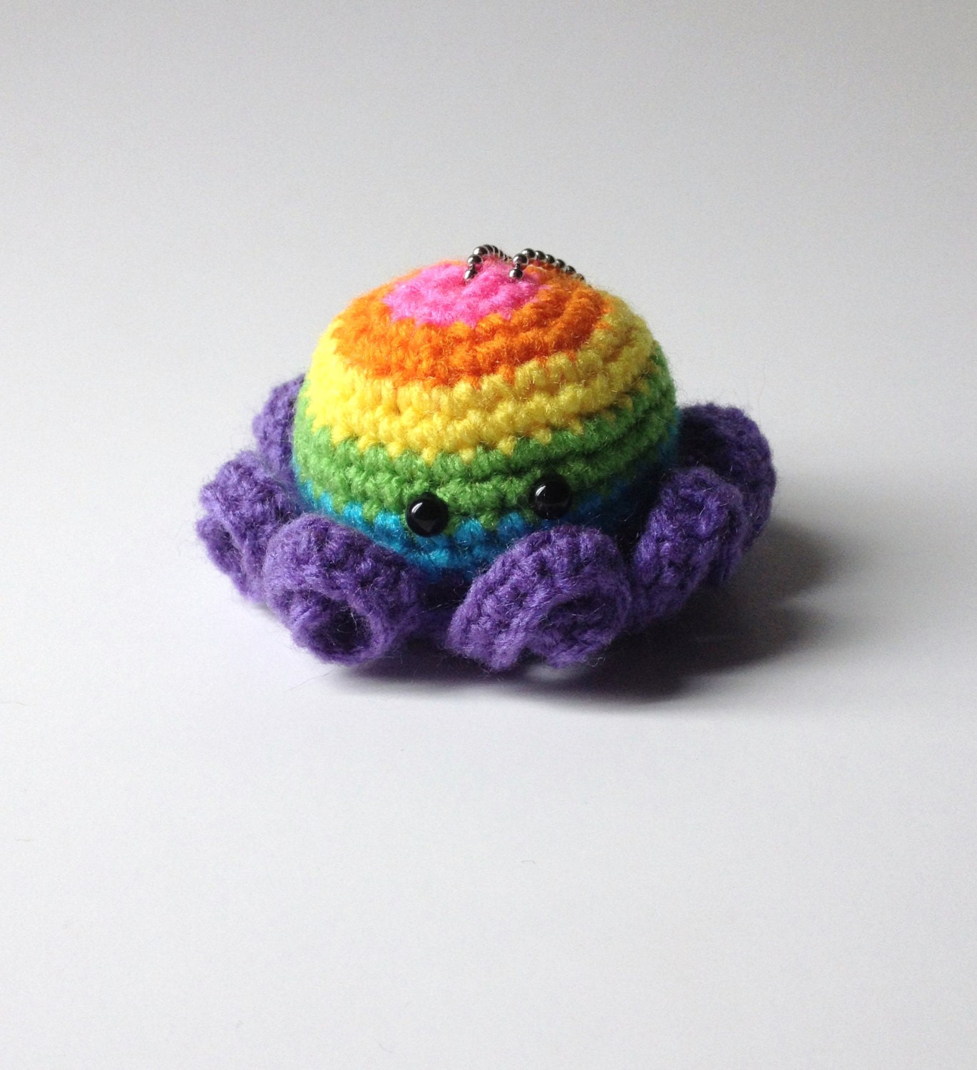Spring Rainbow Octopus Keychain