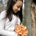 Orange Blossom: Ready to Ship Mini Pinwheel Bouquet & Boutonniere Set