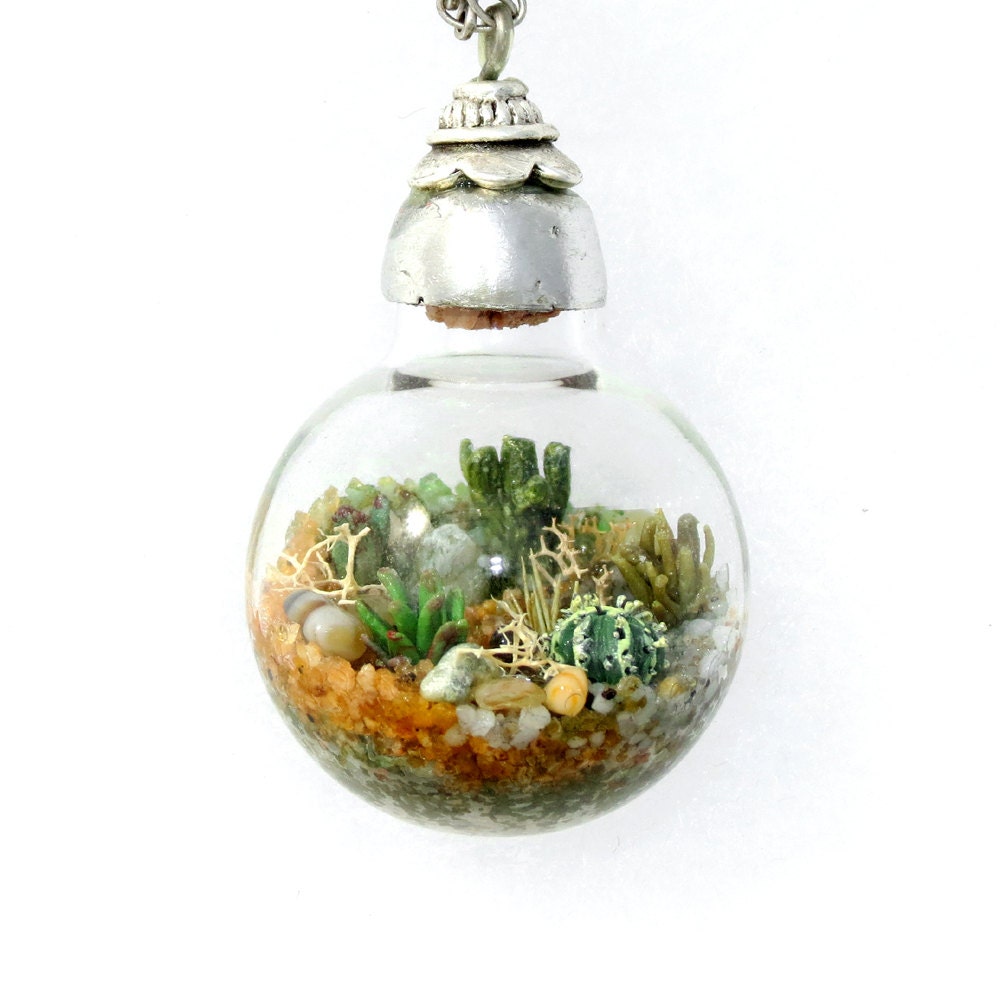 Handmade Necklace, Nature Jewelry, Terrarium Necklace, Terranium, Desert Art, One of a Kind, Jewelry Necklaces Handmade