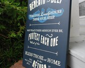 Submariners Hymn Hand Painted Wooden Sign