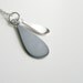 Raindrop Necklace Oxidized Sterling Silver Pendant and Chain