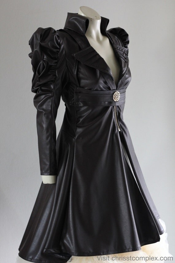 Steampunk Jacket Bolero Leather Gothic - Vest and Bolero - Andru Chrisst Unique Fashion SPECIAL ETSY PRICE