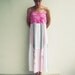 Tank Top Dress / M - L / Pink White Gray / Soft / Cotton / Beach / Vacation / Recycled / Upcycled / Long / Fun / ohzie