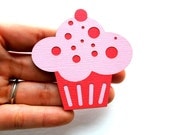 12 Cupcake die cut (2.5 Inches) Pink and hot pink die cut A554 Il_170x135