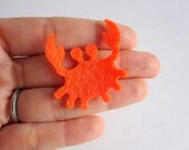 24 Orange Crab Die Cuts , Eco-Friendly Felt Crabs 1.5 inches tall A721