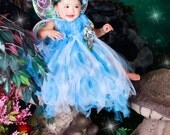 Childs Tink-esque Fairy Wings Tinkerbell Tink Birthday Halloween Costume Faerie Reenactment Fantasy Renaissance Cellophane Custom
