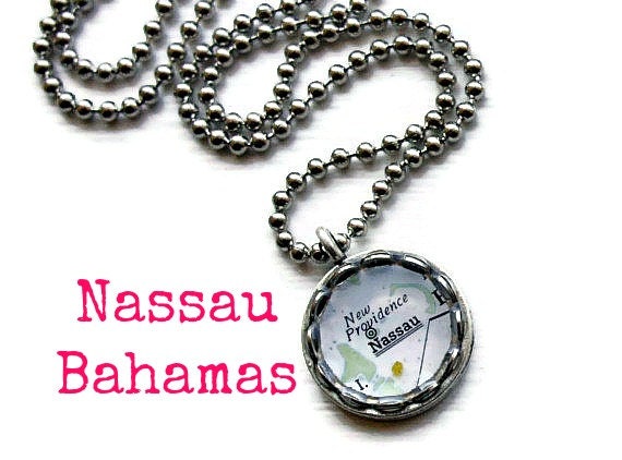 Nassau Map Necklace