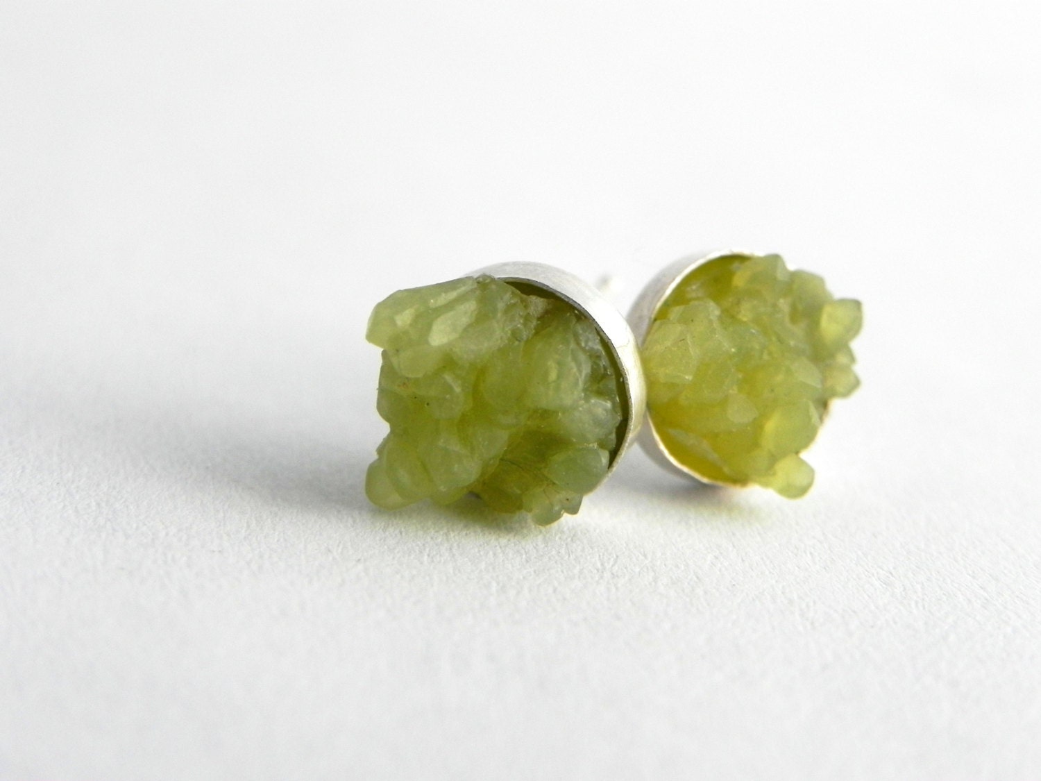 Kryptonite- Polymer Clay and Sterling Silver Studs