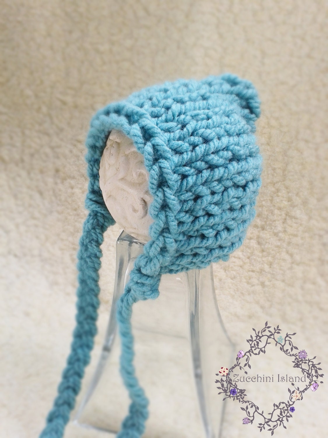 Newborn hat, Chunky Knit baby Hat, Baby Boy Photo Prop, Teal Bonnet, Etsy Kids, Europeanstreetteam